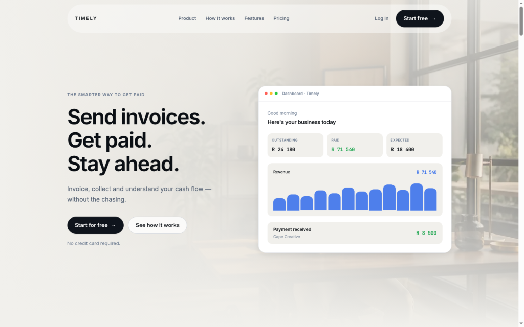 Timely Invoices screenshot