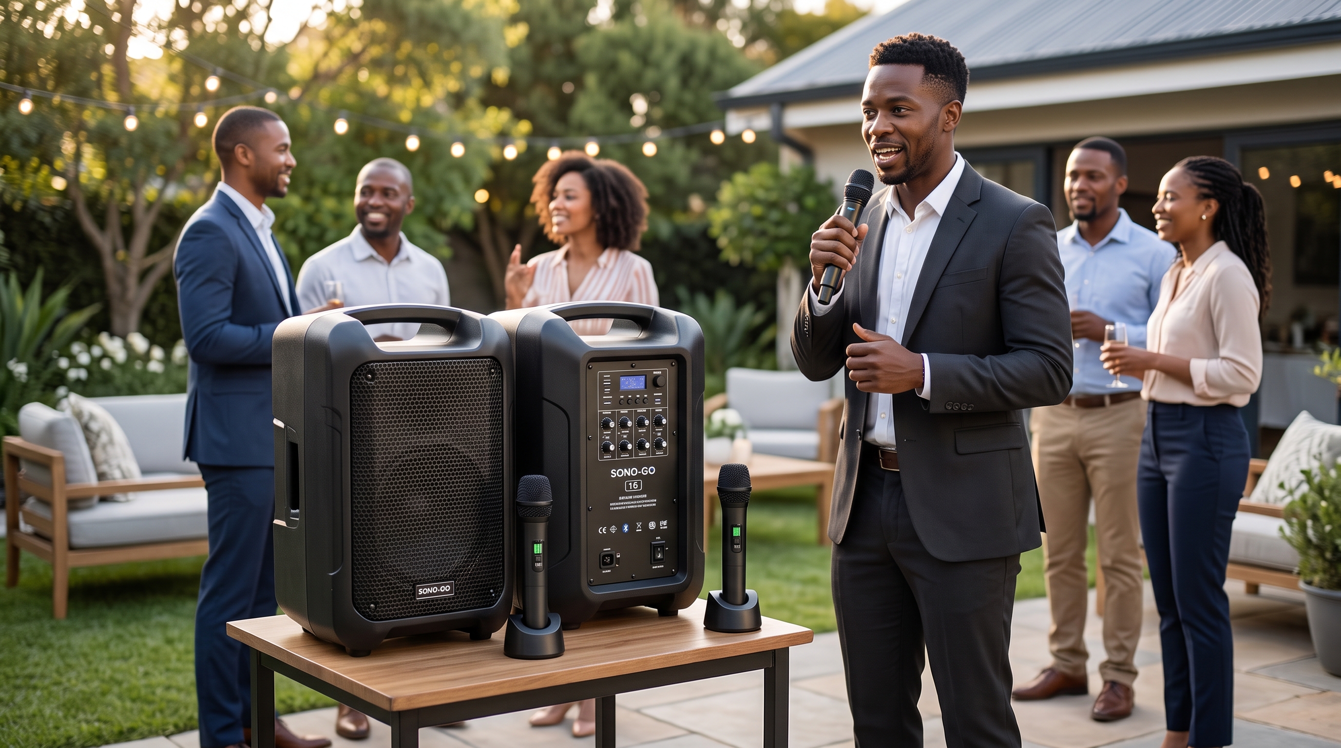 Battery Powered Bluetooth Speaker Hire – With Microphones
