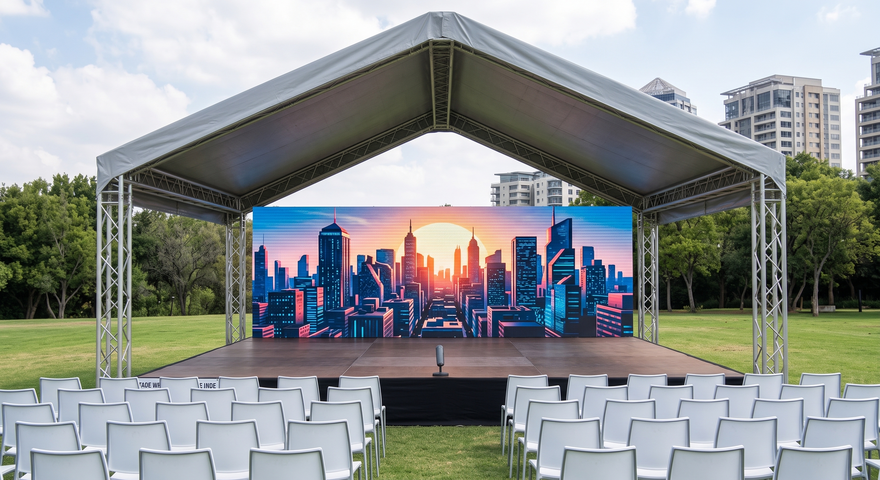 LED SCREEN Covered Stage
